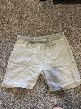 James Perse women's Drawstring Shorts in Light Khaki